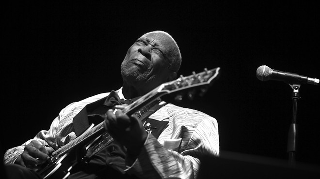 St. Louis-based photographer Nate Burrell's image of BB King is one of many featured in a pop-up gallery on the Loop this weekend.