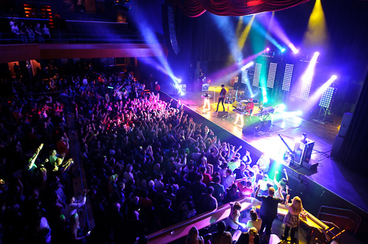 Atmosphere during Chromeo's performance at the Pageant on October 24, 2011.