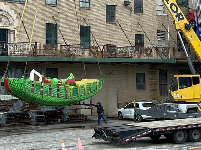 Gigantic Sea Dragon Ride Arrives at City Museum