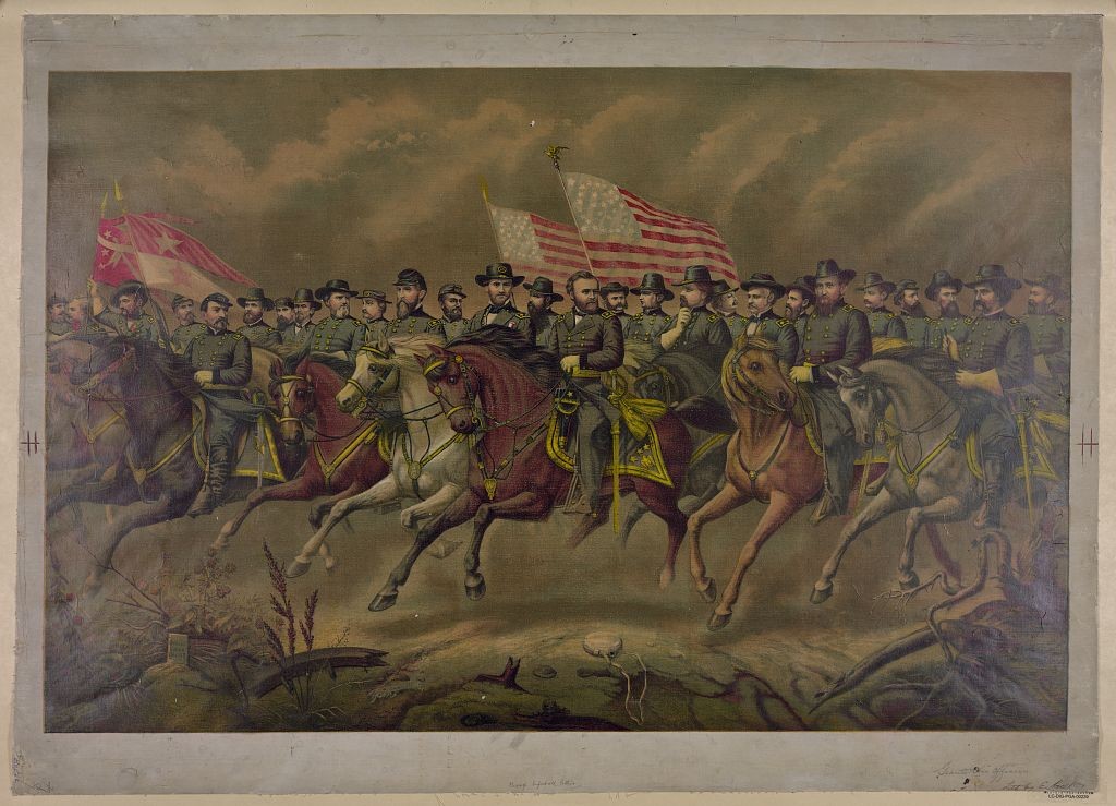 Ulysses S. Grant and His Generals on Horseback