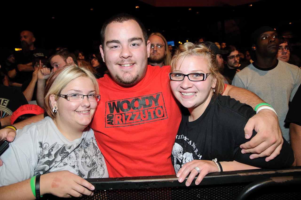 Devyn Brown, Ryan Brown, and Nikki Cross from St. Charles. Nikki's been following Coheed and Cambria for six years, though this was only her second live show.