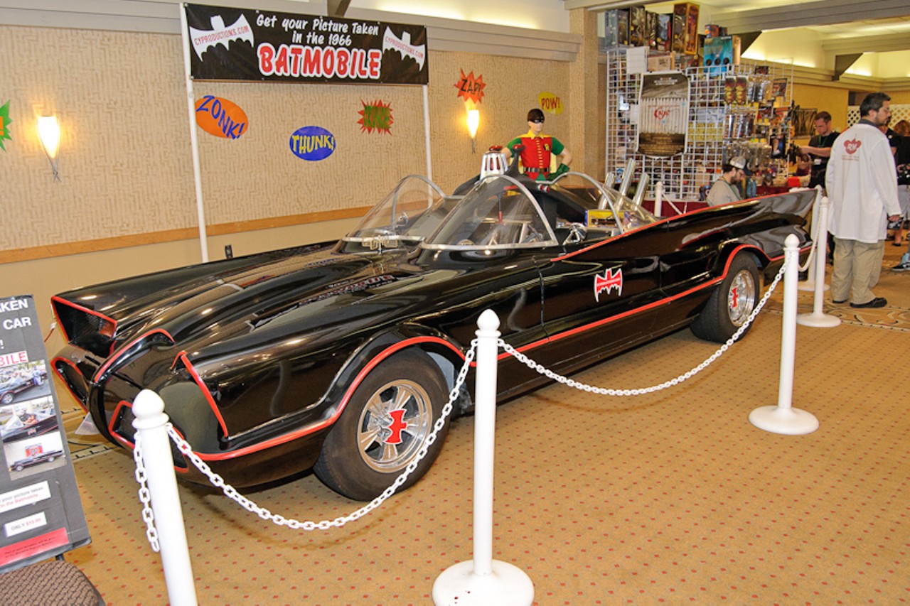 The Batmobile that started it all. Adoring fans could get their picture taken sitting inside the legendary vehicle.
