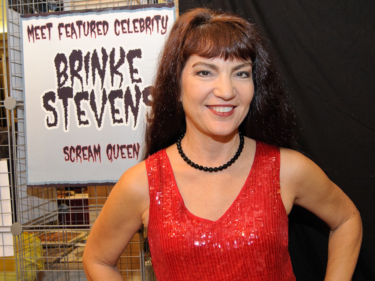 The Scream Queen, Brinke Stevens. Stevens specializes in cult films like Slumber Party Massacre.