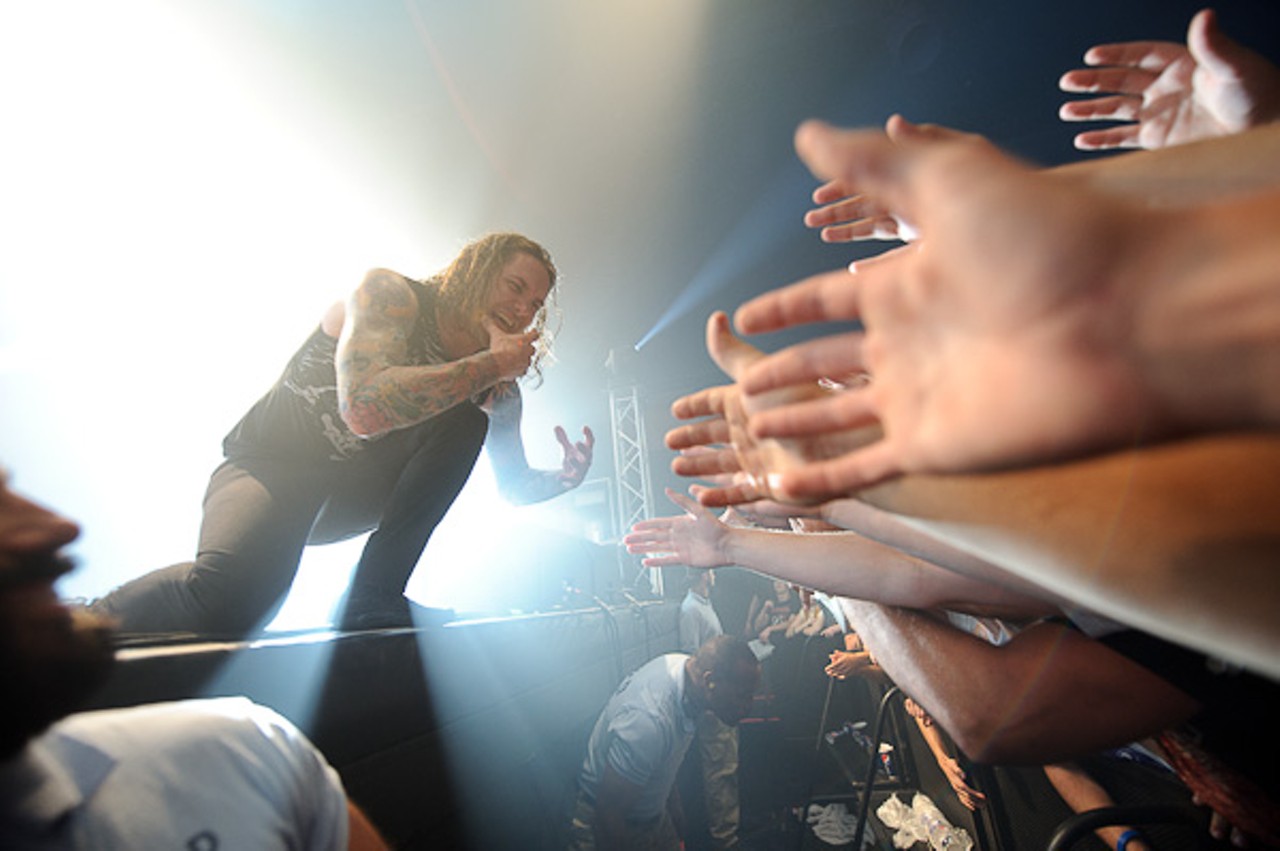As I Lay Dying performing at The Pageant in St. Louis, part of the 2010 Cool Tour.