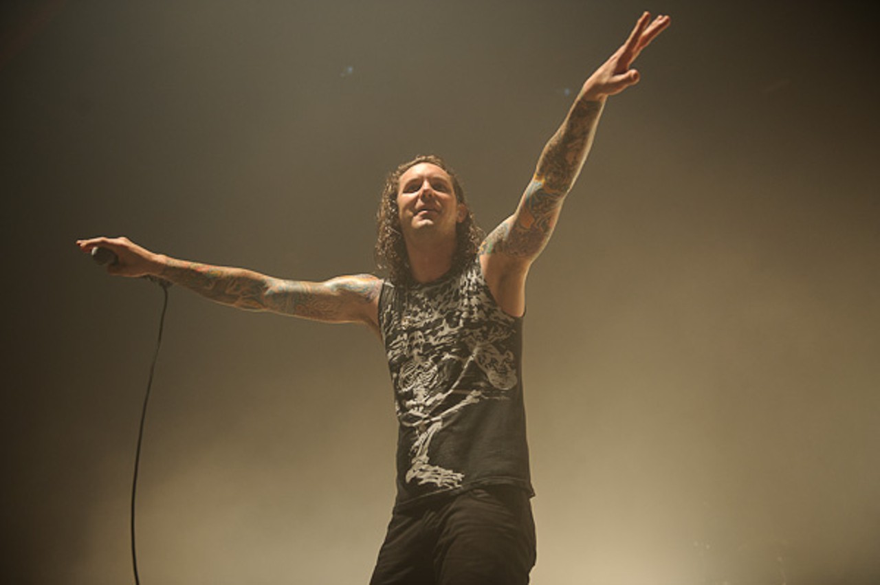 As I Lay Dying performing at The Pageant in St. Louis, part of the 2010 Cool Tour.