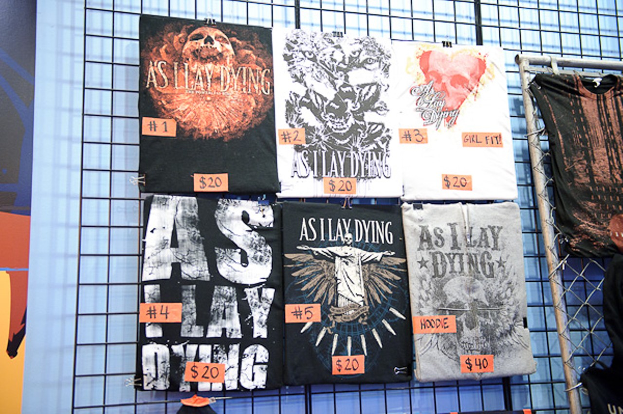 As I Lay Dying gear at The Pageant in St. Louis, part of the 2010 Cool Tour.