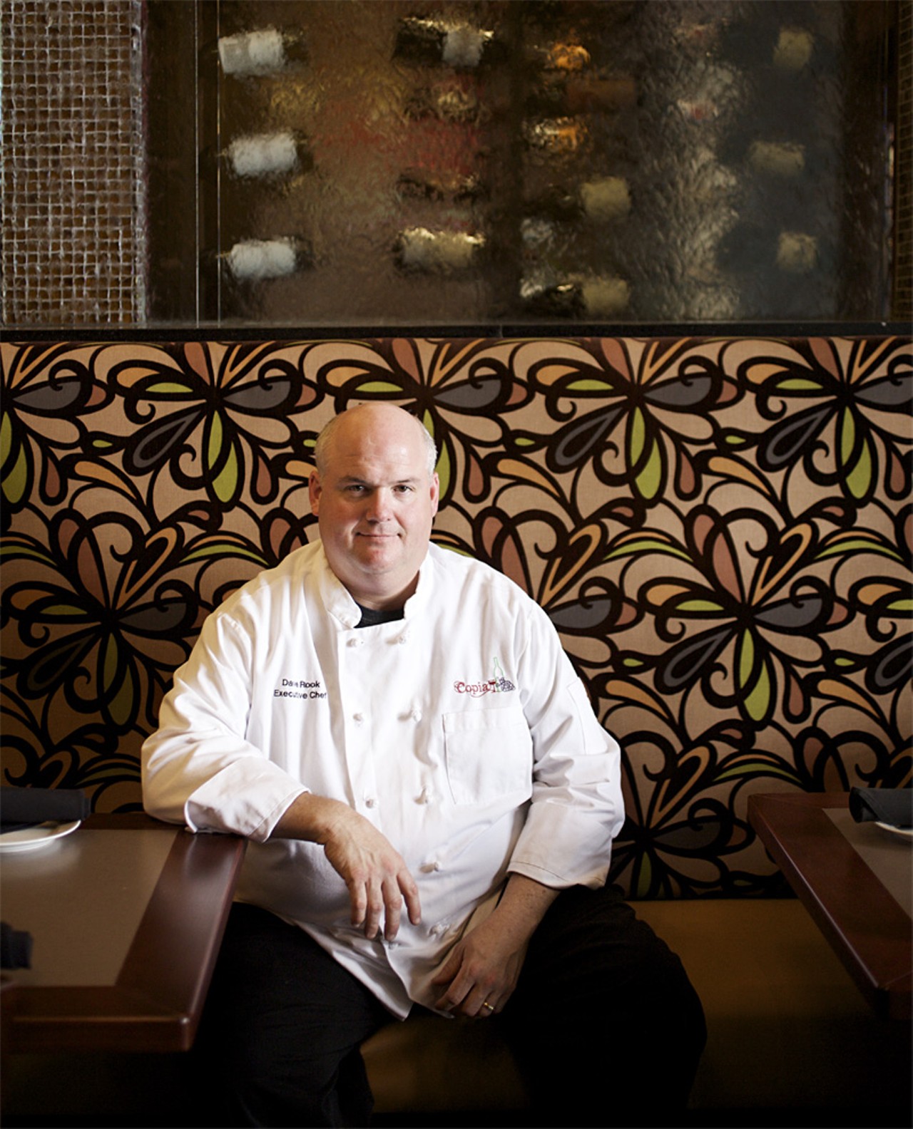 Executive Chef Dave Rook in the front dining room of Copia Urban Winery.