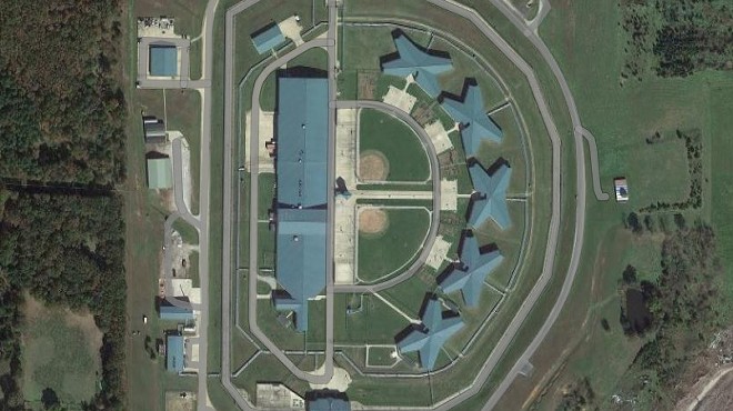 Aeriel view of South Central Correctional Center in Licking, MO.