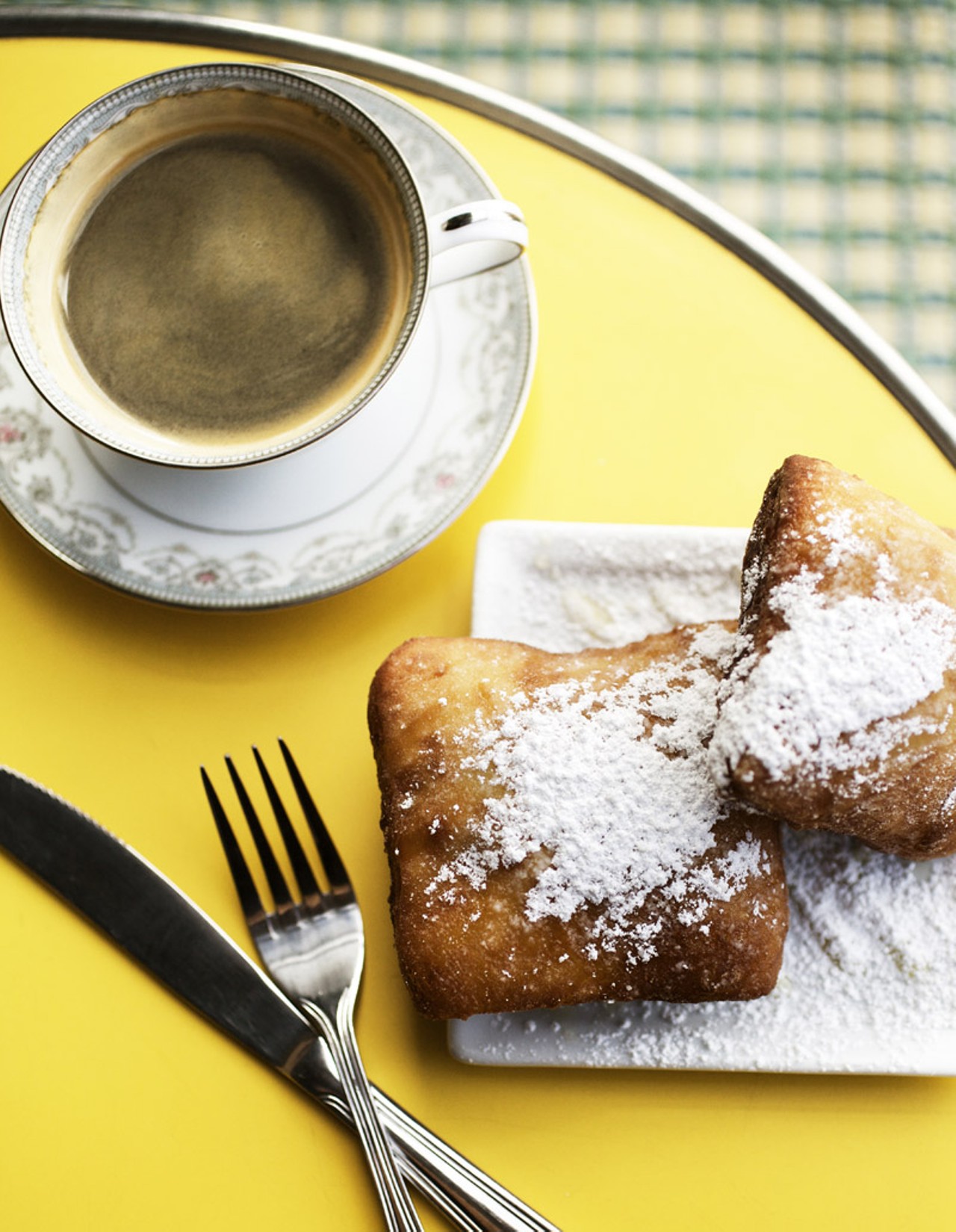 Beignets and coffee.