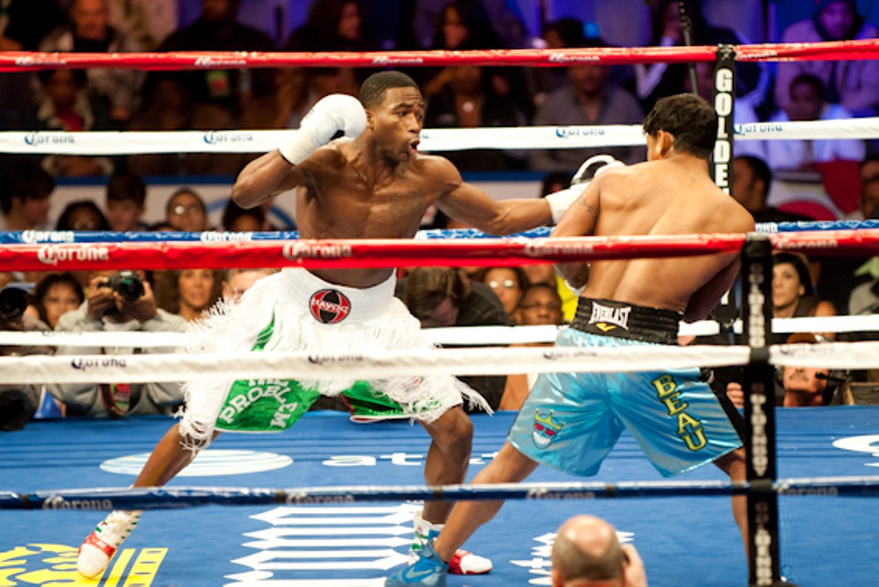 Adrien Broner taking on Eloy Perez in the co-main event.