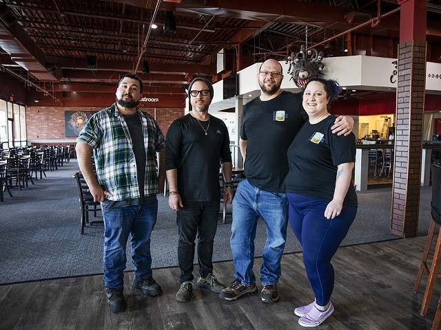 From left, managers Joe Mounce and Justin Mills, along with owners Jason Moughton and Ruth Camburn, are preparing for the opening day of Dirty 20.