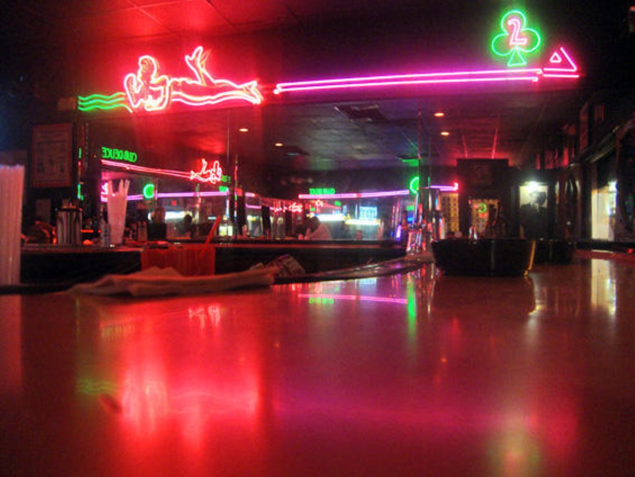 Good lighting is key in a Dive Bar.
Mac's Club Deuce in Miami Beach, Florida.