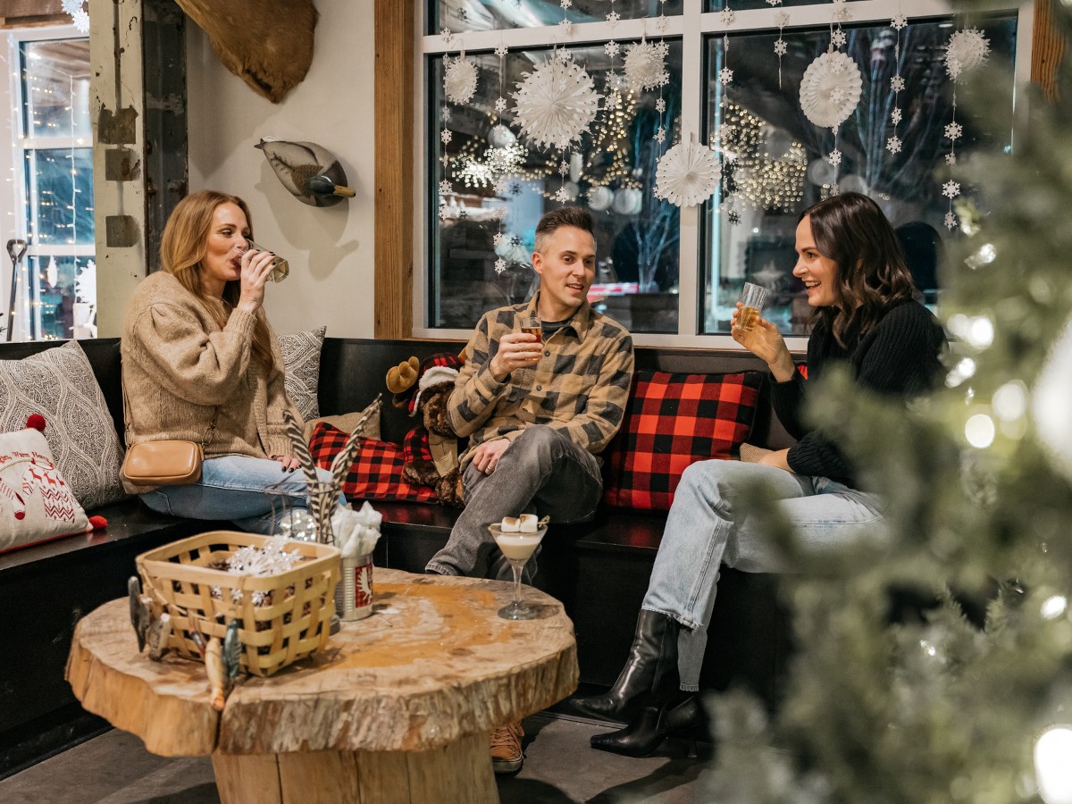 This is the second year of Cozy Cider Cabin pop-up bar, which sees the Cider Shed at the Belleville location transformed into a chic rustic cabin.