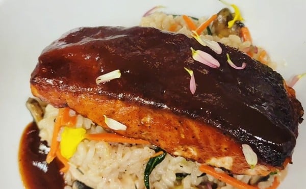 Salmon with risotto is one of the highlights of Eclipse's new menu.