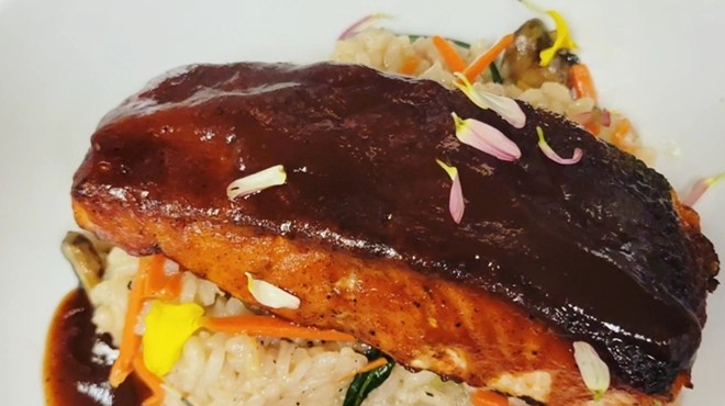 Salmon with risotto is one of the highlights of Eclipse's new menu.