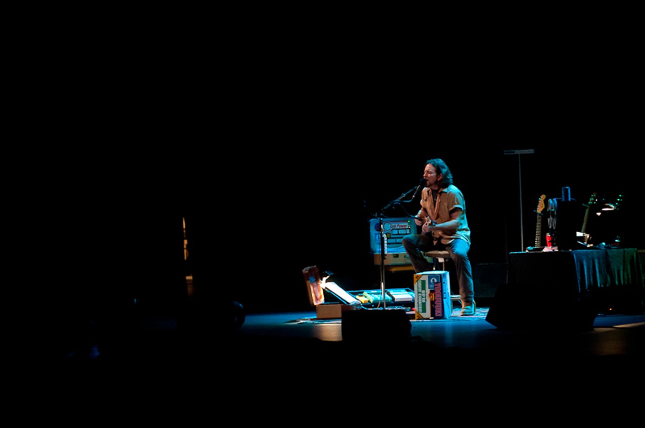 Eddie Vedder performing at the Fox Theatre.