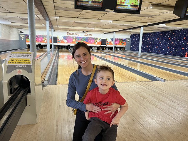 McKernan's family at Epiphany Lanes. McKernan says his wife is integral to the family operations.