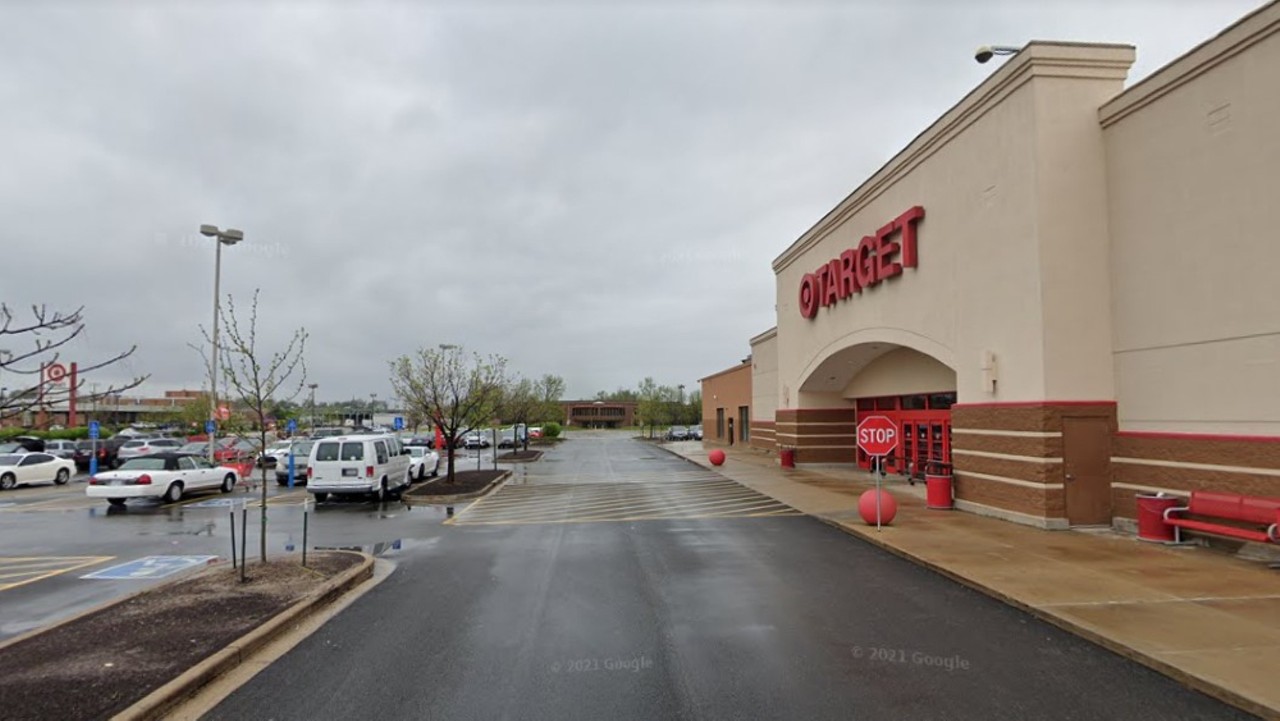 Countdown: Number 11
Bridgeton
12275 St. Charles Rock Road
Bridgeton, MO 63044
314-291-0600
This is the point in the list where the Targets start to get better. The Bridgeton location is a workhorse Target. It&#146;s not exceptional but there are no big problems with it, either. It is decent. 
The main thing it has going for it is its double Starbucks situation. There&#146;s a Starbucks in the Target and a stand-alone location right outside.
Photo credit: screengrab via Google Maps