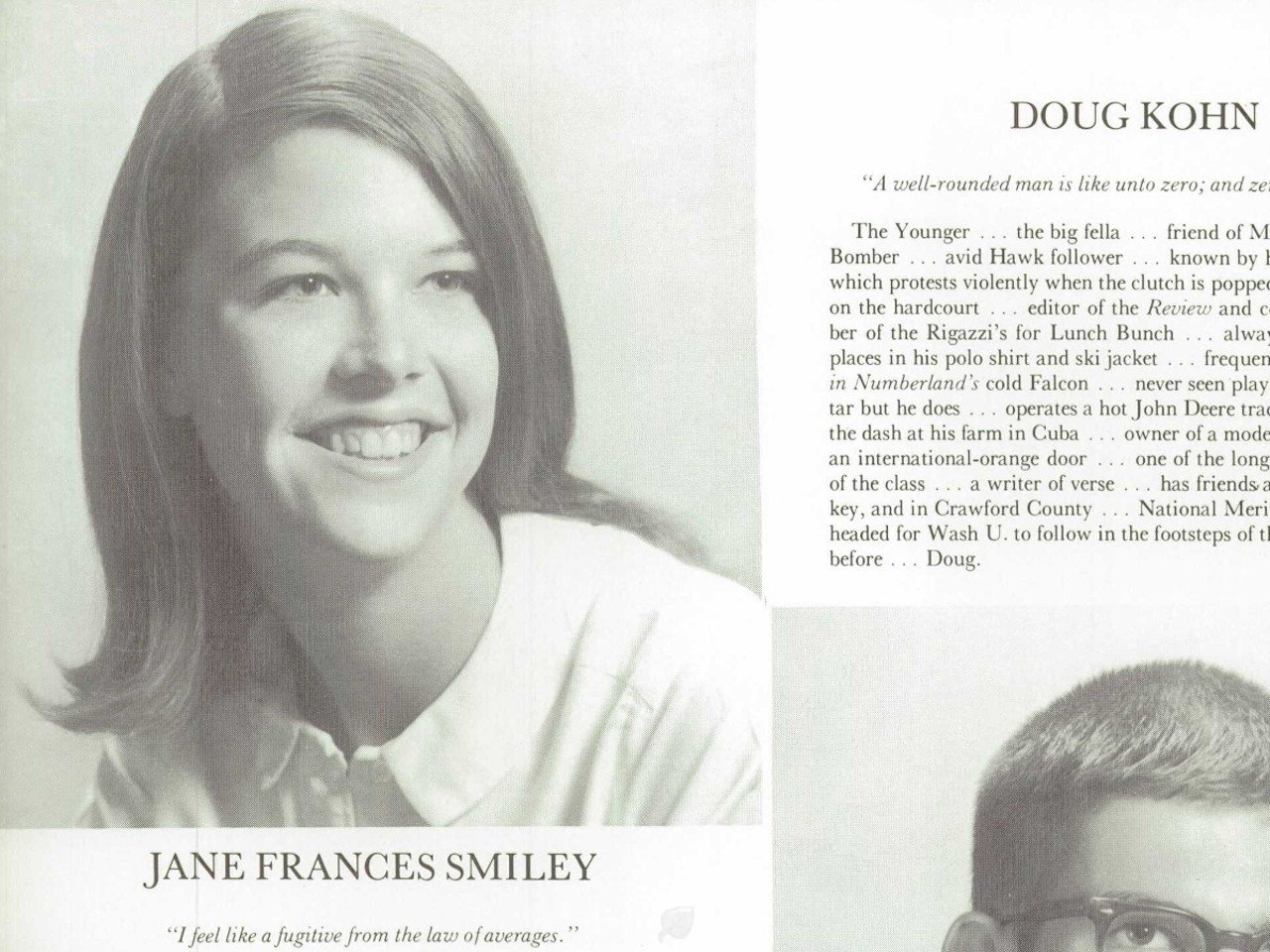 Jane Smiley yearbook photo