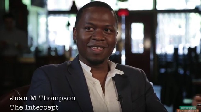 Juan Thompson, shown during a video segment, was building a career as a sharp-tongued journalist before he was fired.