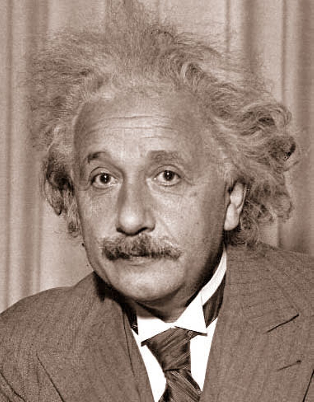 One of the most famous mustaches, that of Albert Einstein.