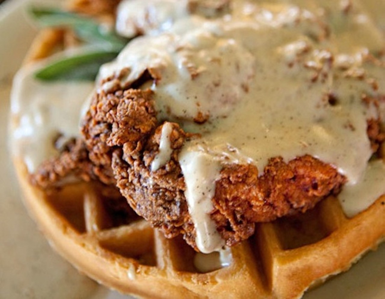 Of course, there's nothing wrong with the more traditional waffle and fried chicken pairing, as offered by Jonathon's Oak Cliff in Dallas, Texas.