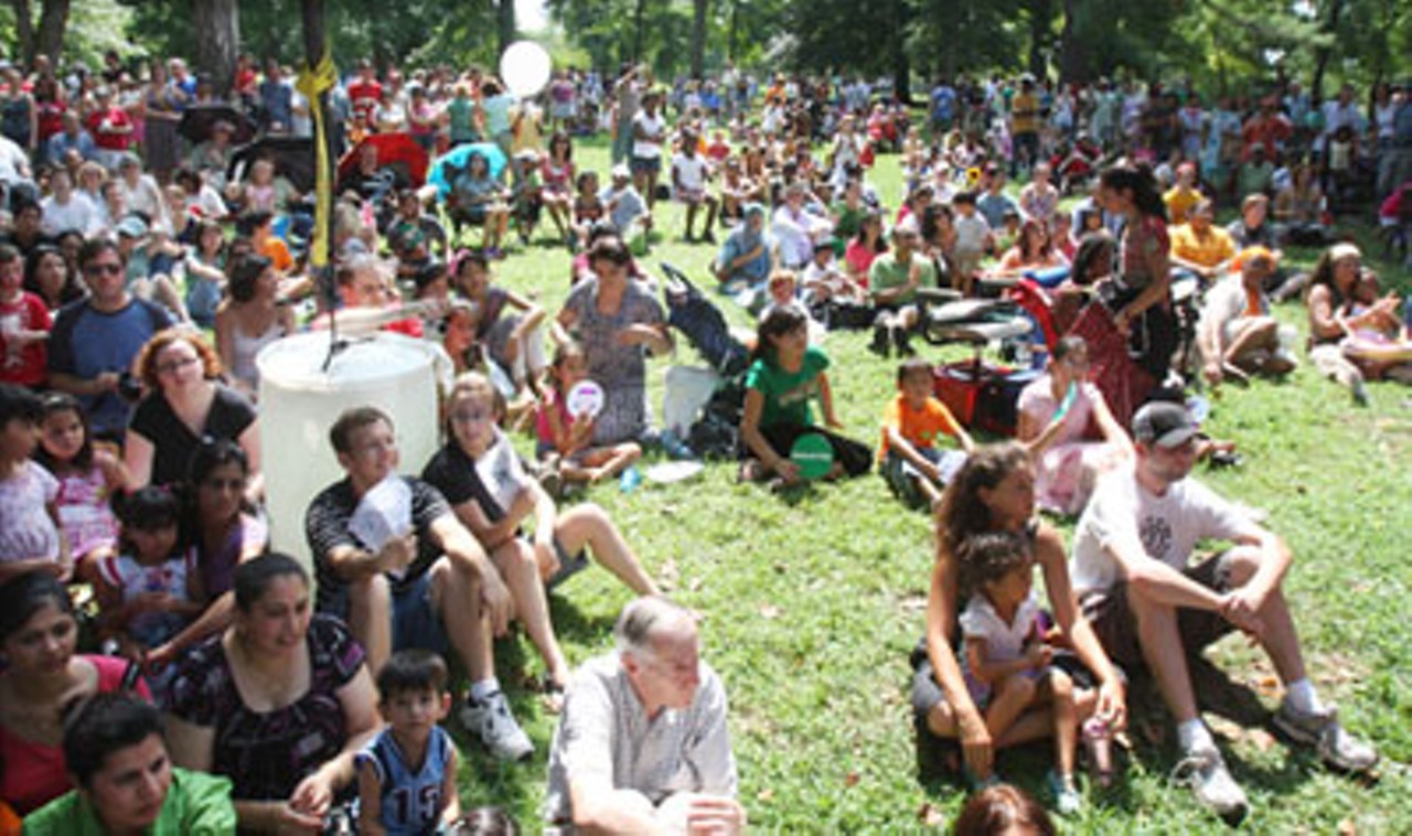 The International Institute&rsquo;s Festival of Nations drew many people to Tower Grove Park. Shown is the crowd at the Forest Stage, one of several stages throughout the park.