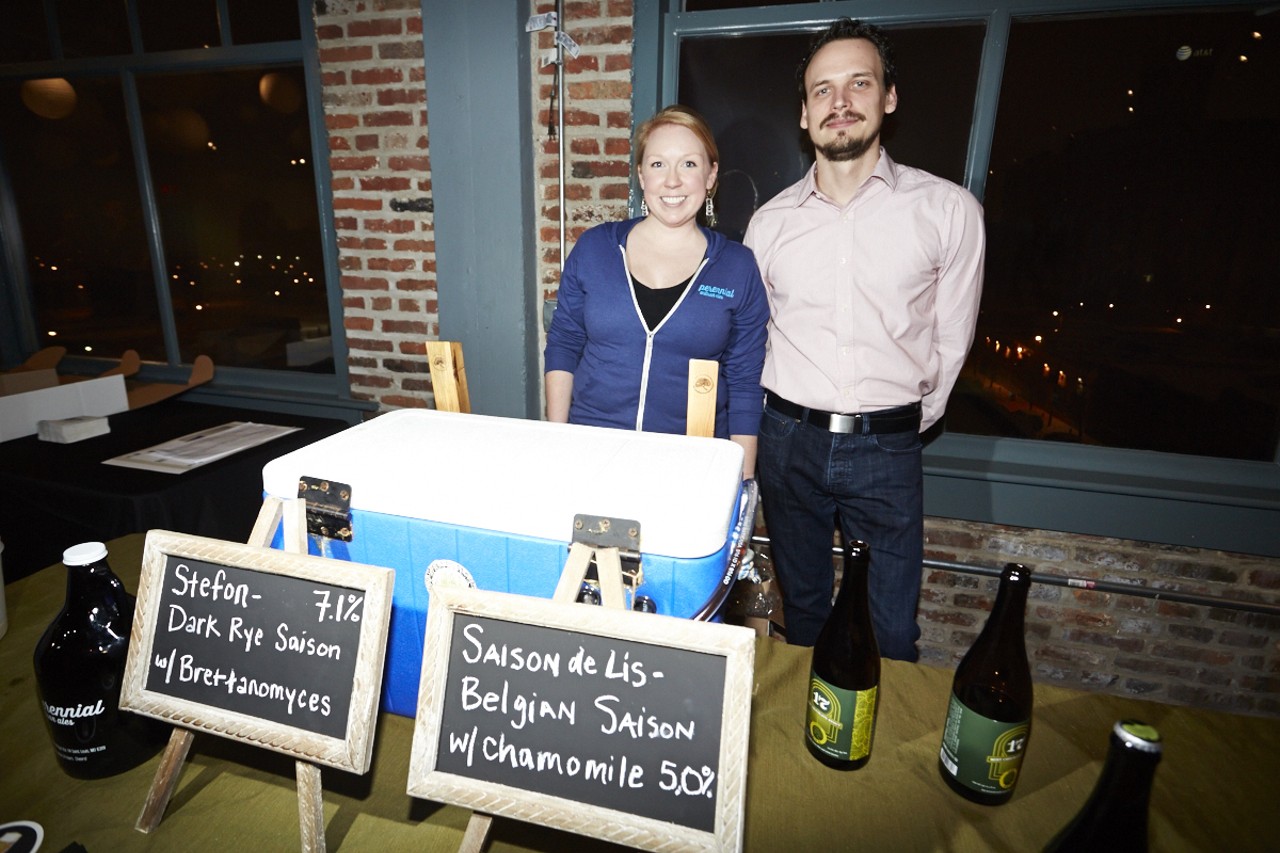 Perennial's Ashley Meyer and Andrew Augustine served up a Mint Chocolate Stout.