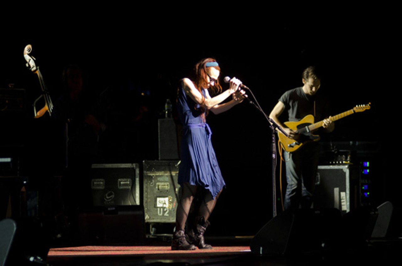 Fiona Apple performing at the Peabody Opera House on Saturday, July 14.