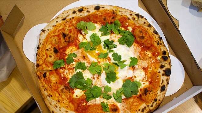 The classic Margherita pizza is one of several wood-fired pies offered at the new Fordo's Killer Pizza.
