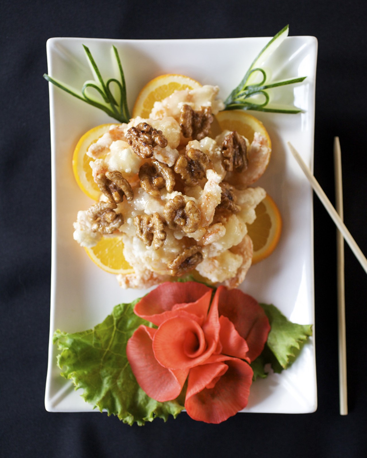Walnut Prawn is golden crispy shrimp tossed with a sweet mayo sauce and topped with walnuts.