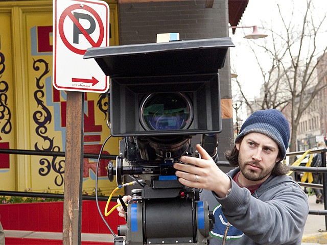 Jason Reitman on the set of Up in the Air.