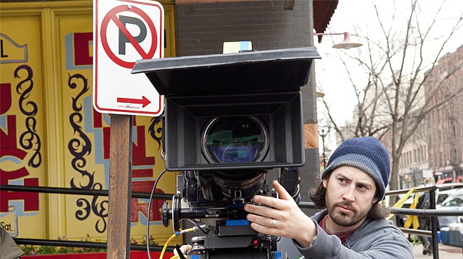 Jason Reitman on the set of Up in the Air.