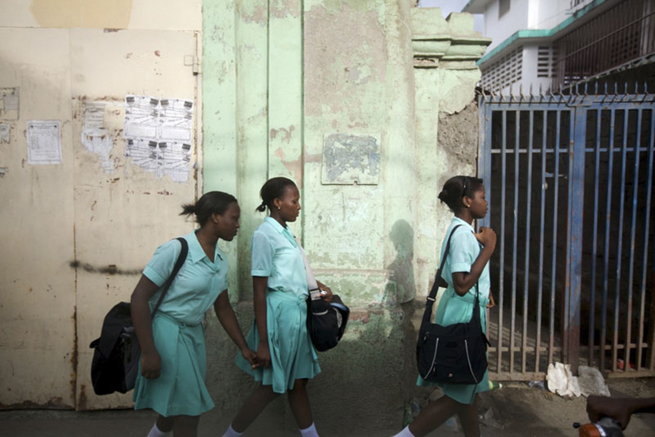 You will often find the very well-dressed and uniformed school children in the streets of Cap-Haitien.