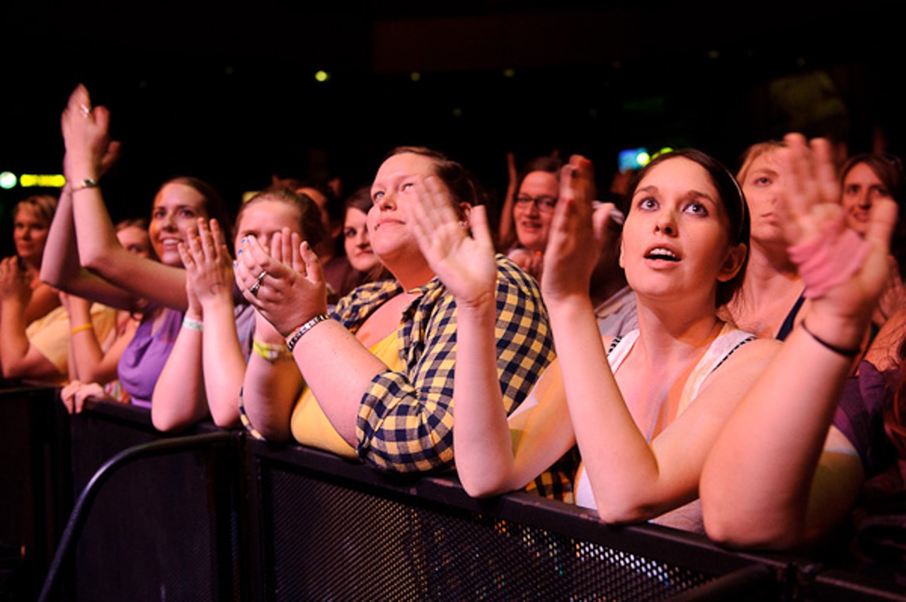 Fans watching Hanson at the Pageant in St. Louis.