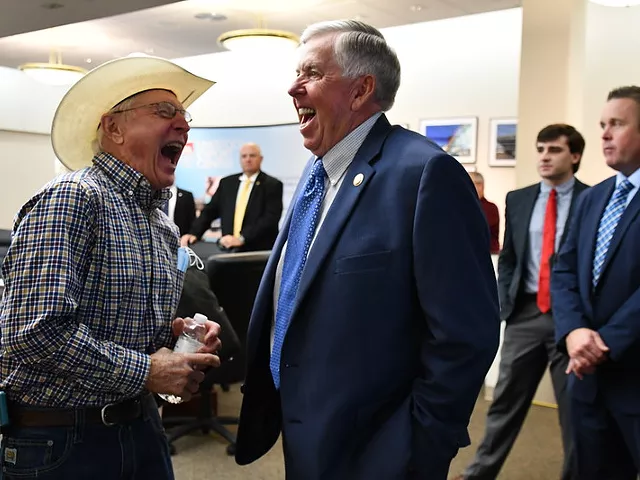 Governor Mike Parson tours the Live Animal Export Center at St. Louis Lambert International Airport.