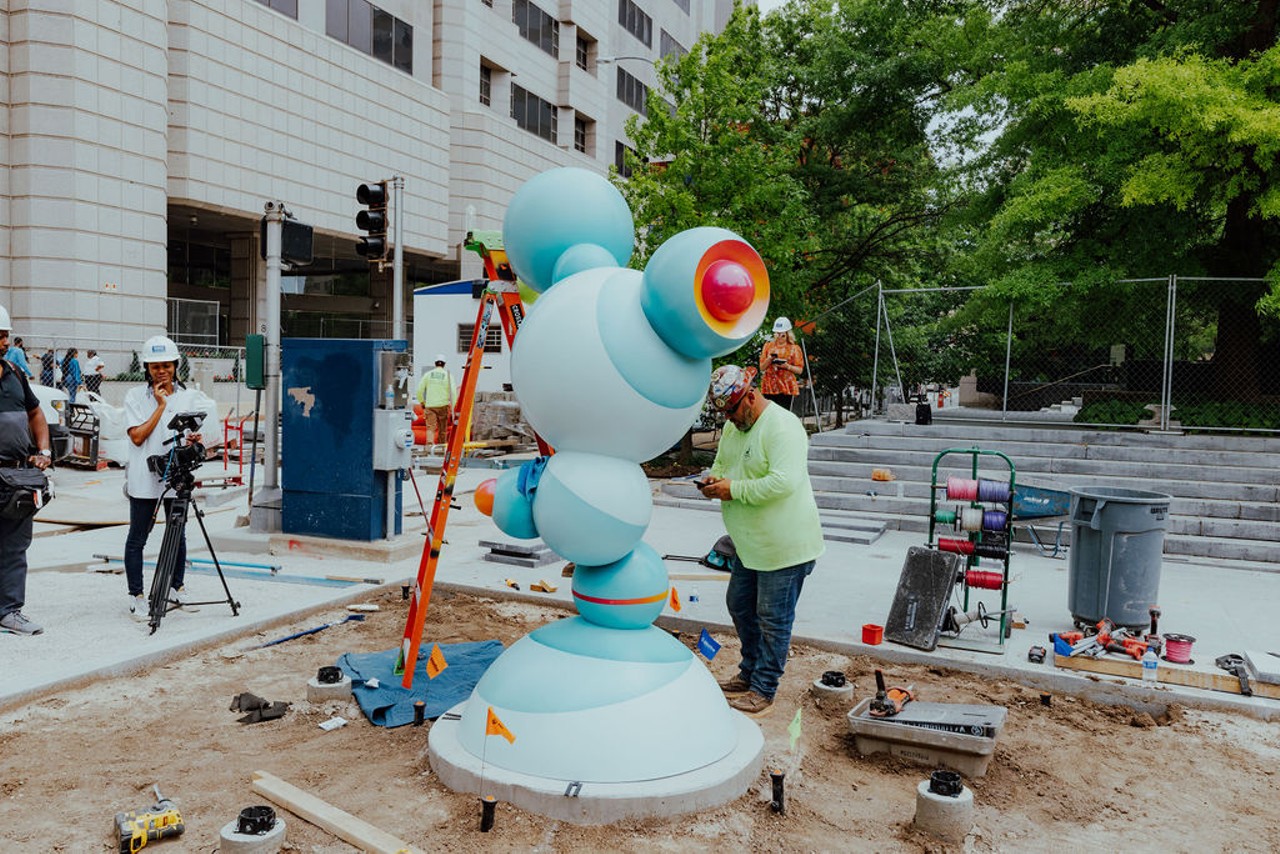 Mechanical Planet (2017) by Jan Kaláb, shown at its recent installation at Citygarden. The statue and four others will be formally unveiled on May 25. Says Gateway Foundation Executive Director Dr. Heather Sweeney, “Not only does the expansion make the park more usable and cohesive, it continues the Citygarden collection with the addition of some pretty spectacular pieces of art that visitors can interact with and be inspired by for years to come. "The focus of the Gateway Foundation is to foster and support cultural and artistic activities devoted to improving the quality of life for St. Louis residents, and these investments in Citygarden enhance our downtown neighborhood and business district in a real way.”