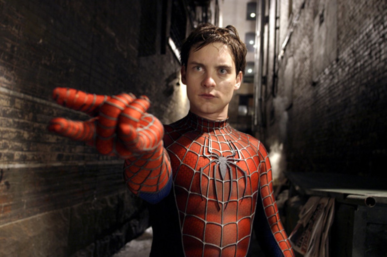 Spider-Man (2002): 
Whininess Level: elevated
"No matter what I do, no matter how hard I try, the ones I love will always be the ones who pay," Spider-Man moans just before spurning a proclamation of love from the woman he has pined for his entire life. 
Spidey Would Prefer to Be: a professional wrestler
Worth Noting: Stan Lee and Bruce Campbell cameos would become a series hallmark, but after this, the producers forgot Macy Gray.
