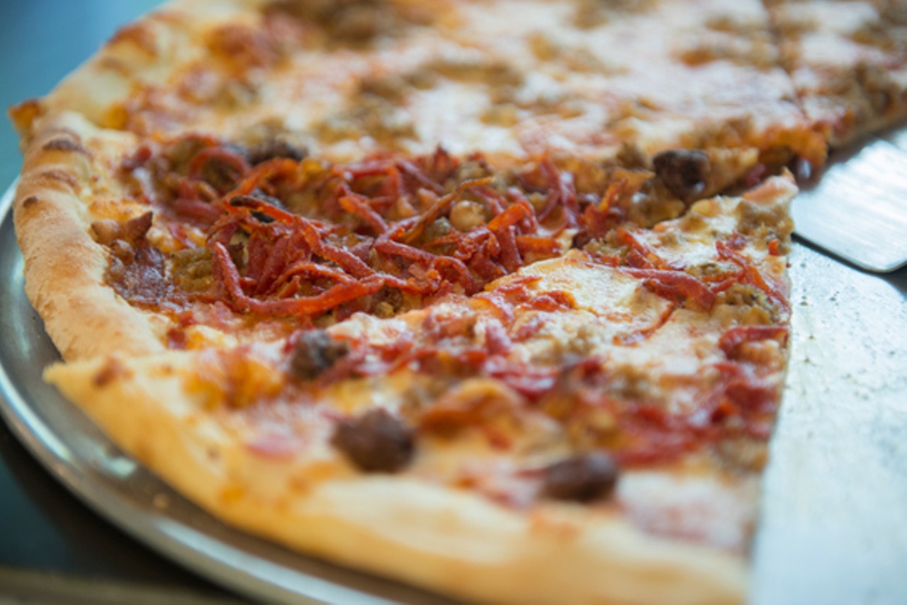 Empire Deli & Pizza shreds its pepperoni so diners get a taste in each bite.
