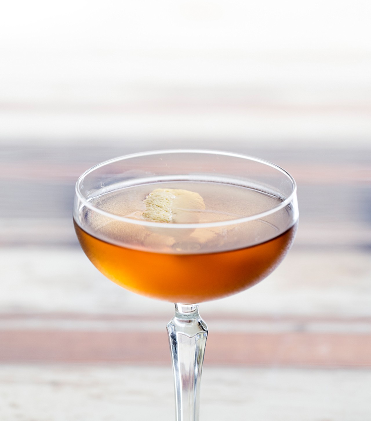 The "Bourbon Reforms" is made with bourbon, Missouri moonshine, sweet vermouth, benedictine and habanero shrub bitters.