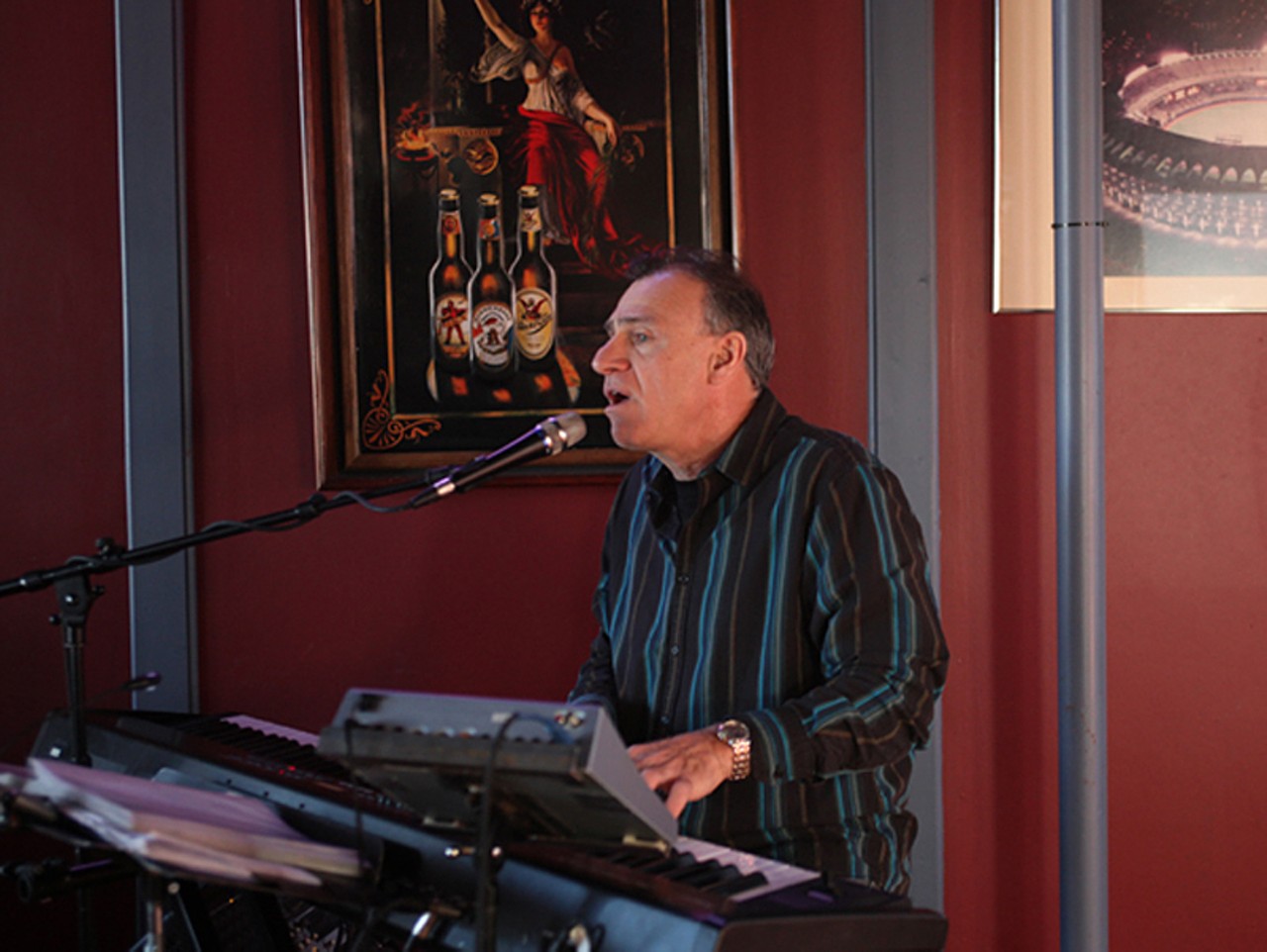 Schoemehl's frequently features music in the bar. This Sunday's musician was Rocky Mantia.