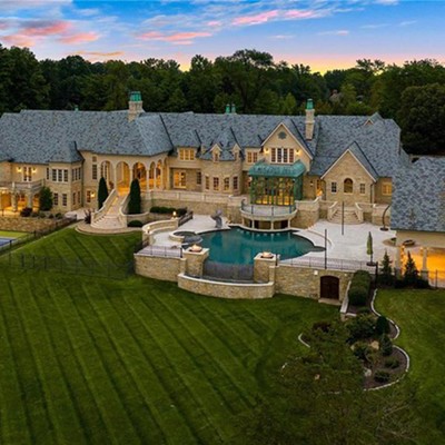 1705 N Woodlawn Ave, Ladue, MO 63124    $13,000,000    This is currently the most expensive house on the market in St. Louis. With seven bedrooms and thirteen bathrooms, there is much to explore on this property. In addition to 30,000 square feet of living space, there is a pool, a pond and an absolutely massive garage.    Visit the listing page here.    Photo credit: Realtor.com