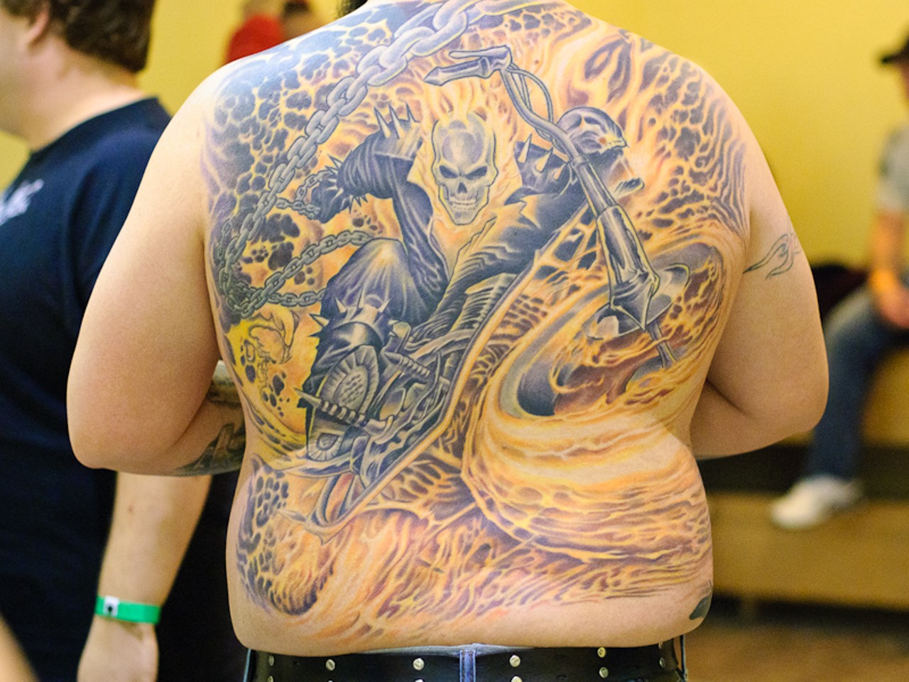 Josh Pruitt's Ghost Rider tattoo.