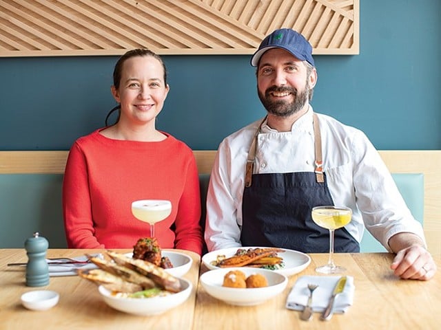 Craig Rivard, pictured left with wife Mowgli, is a first-time JBF Award finalist for Best Chef Midwest.