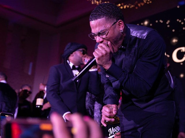 Nelly performs at his Black and White Ball in St. Louis in December 2023.