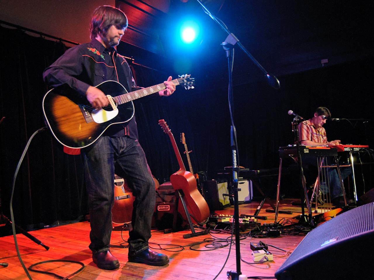 Jay Farrar performing at the Old Rock House.