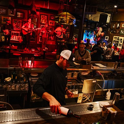 The best place to hear the band is a seat at the bar.