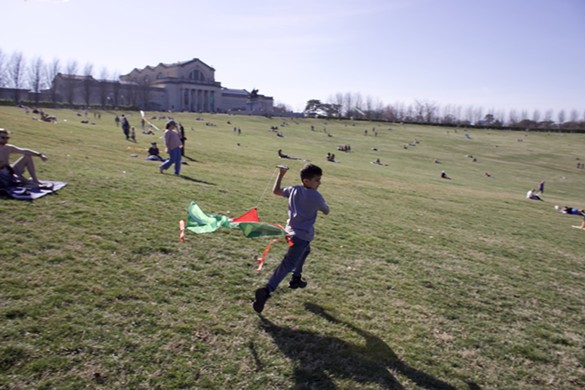 Kites for Gaza took place on Art Hill on Sunday, March 3, 2024.