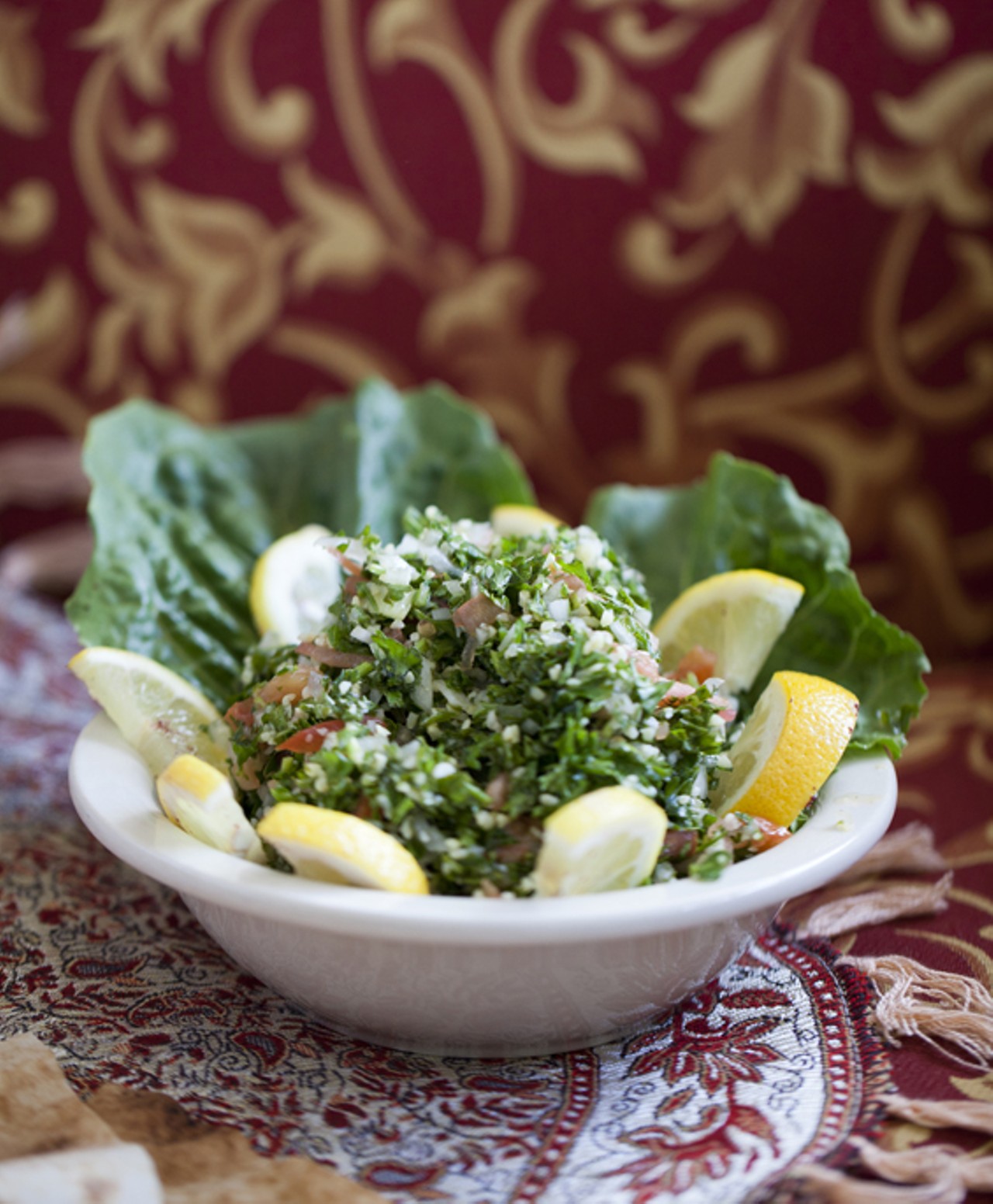 Tabouleh - a fusion of fresh parsley, tomatoes and burghul tossed lemon juice and olive oil.