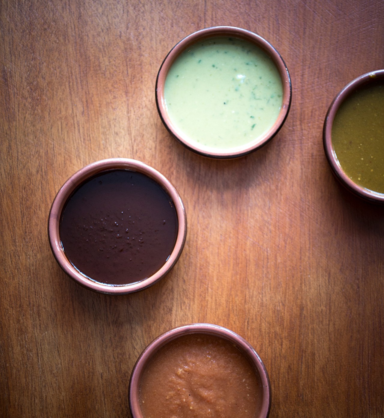 Lucha's salsas range from salsa verde to arbol, morita and a mole.